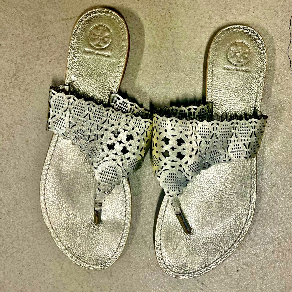 Tory Burch Gold Sandals/Thongs